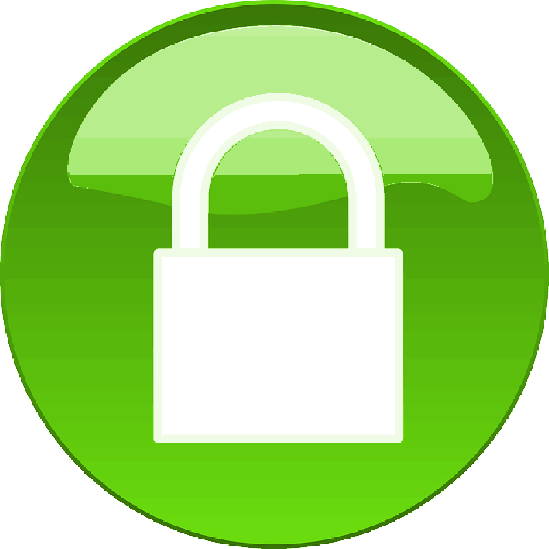 Unlocked Lock Clipart - Maker's Mark (800x800)