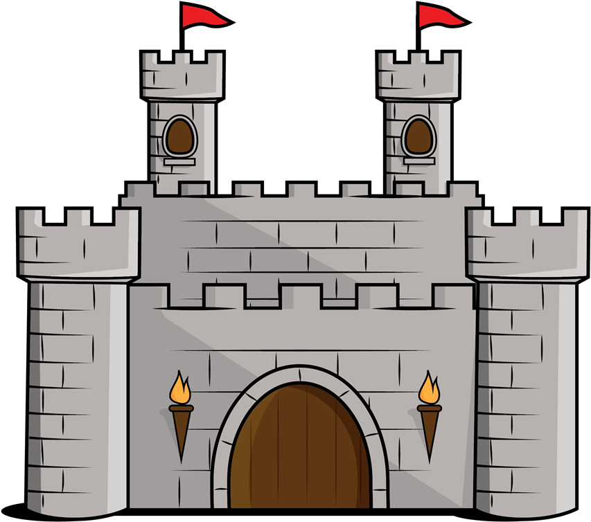 Once Upon A Mattress - Medieval Castle Clipart (1000x864)