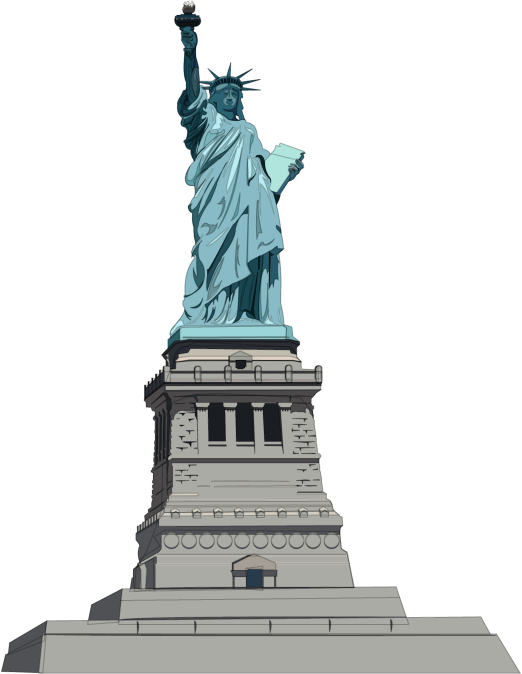 Statue Of Liberty Clipart Fort Kid - Statue Of Liberty (522x674)