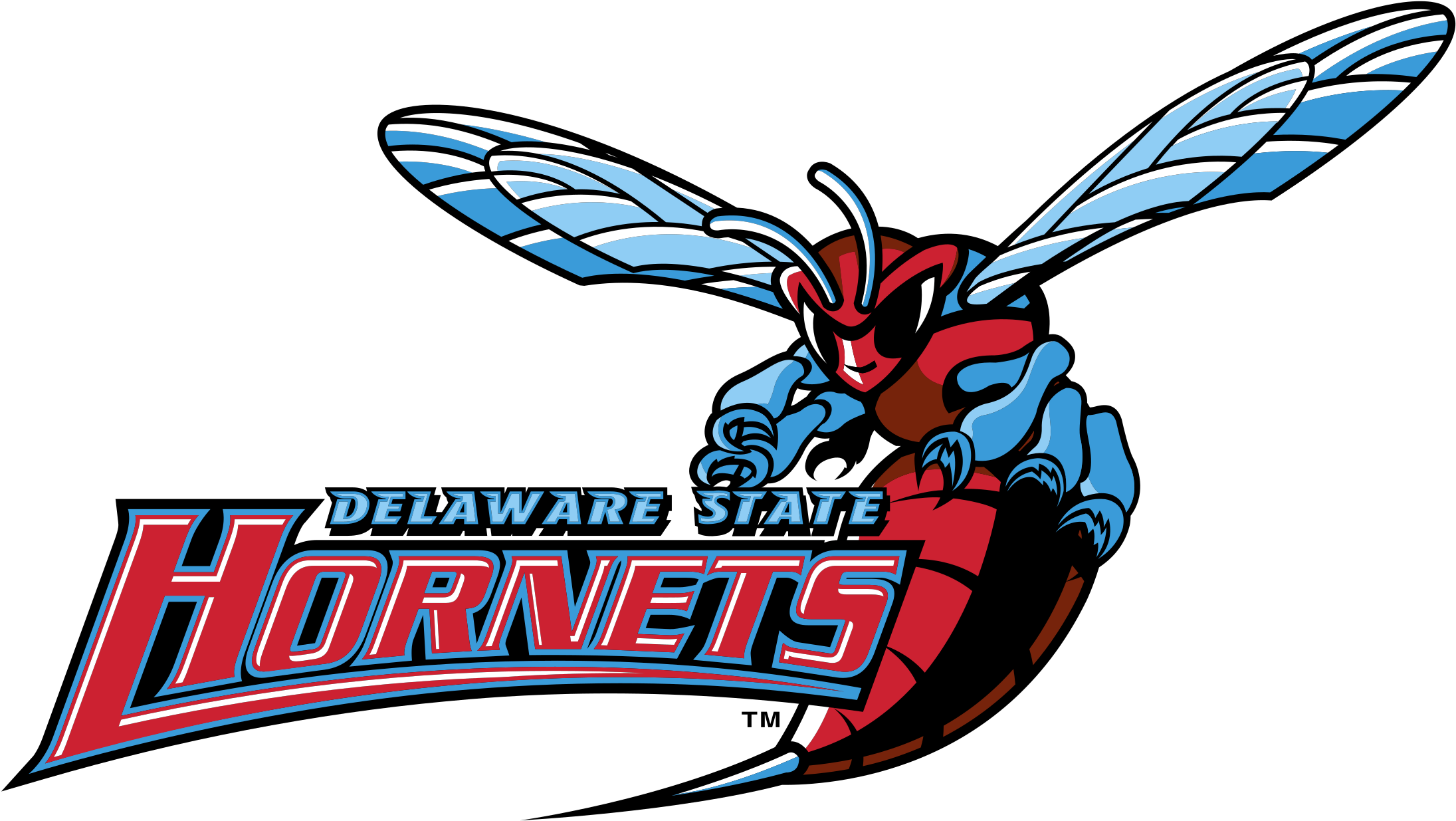 Delaware State Hornets Logo Black And White - Delaware State University Hornets Logo (2400x2400)