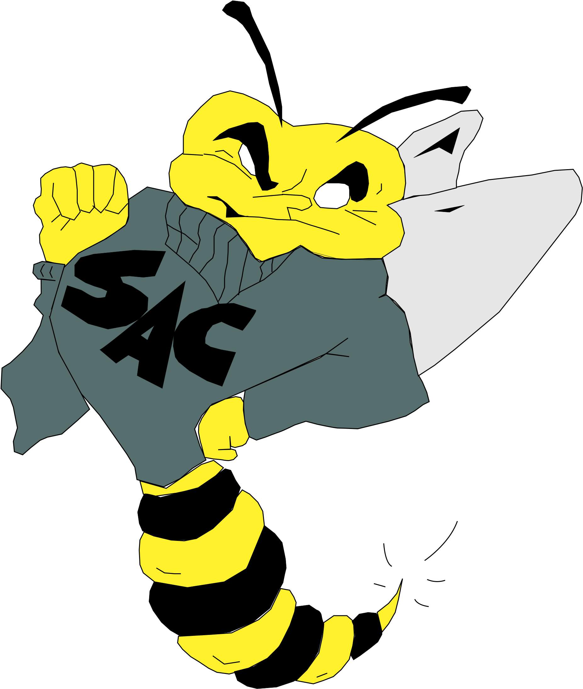 Sacramento State Hornets Logo Black And White - Sacramento State Hornets (2400x2400)