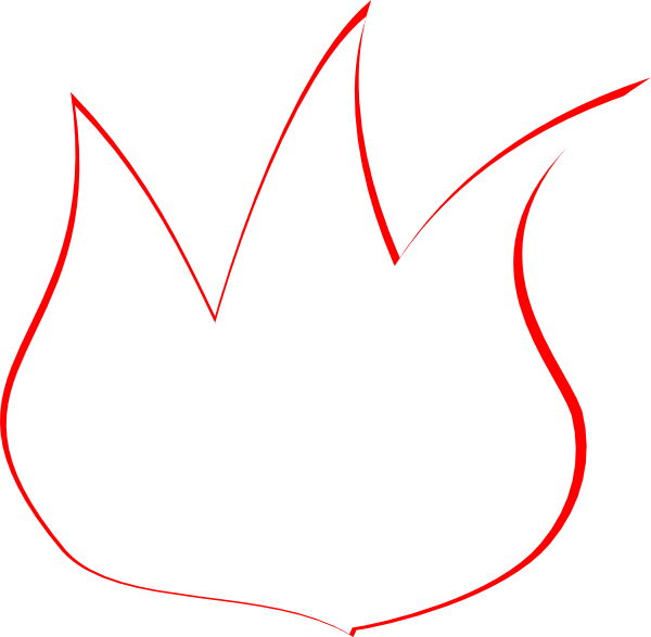Flame Outline Clip Art At Clker - Clip Art (600x587)