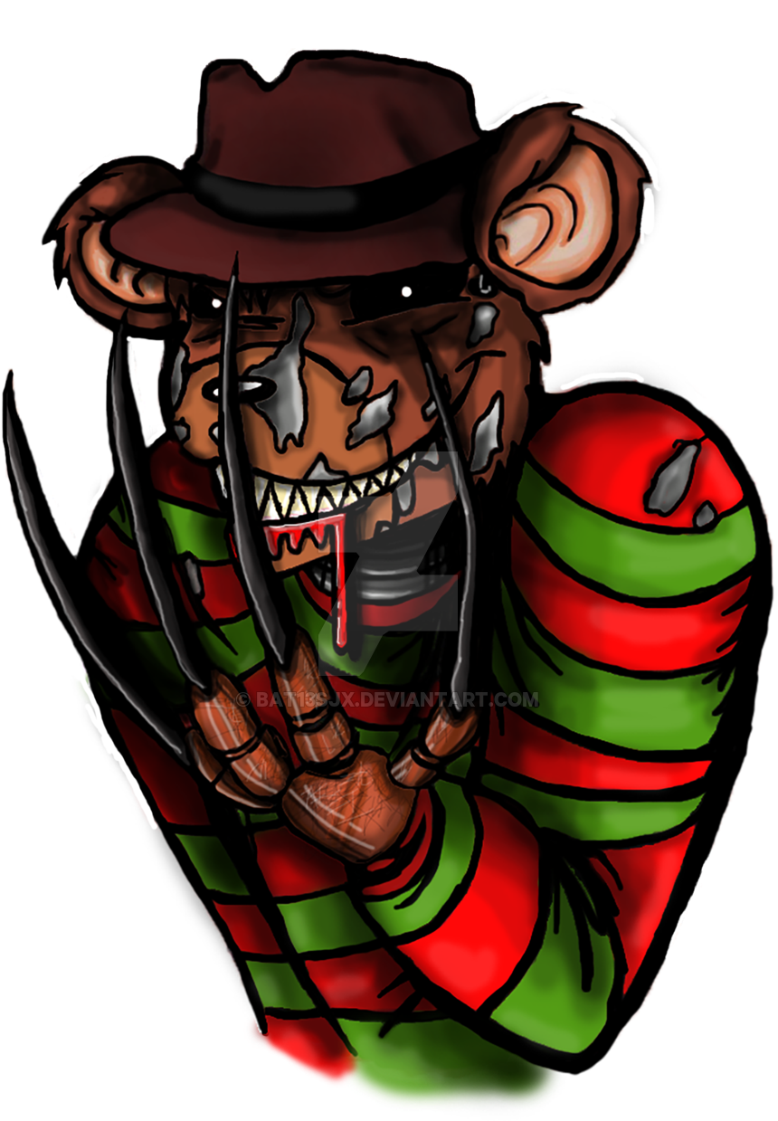 Freddy Fazbear As Freddy Krueger T Shirt Design By - Freddy Fazbear Vs Freddy Krueger (1024x1259)