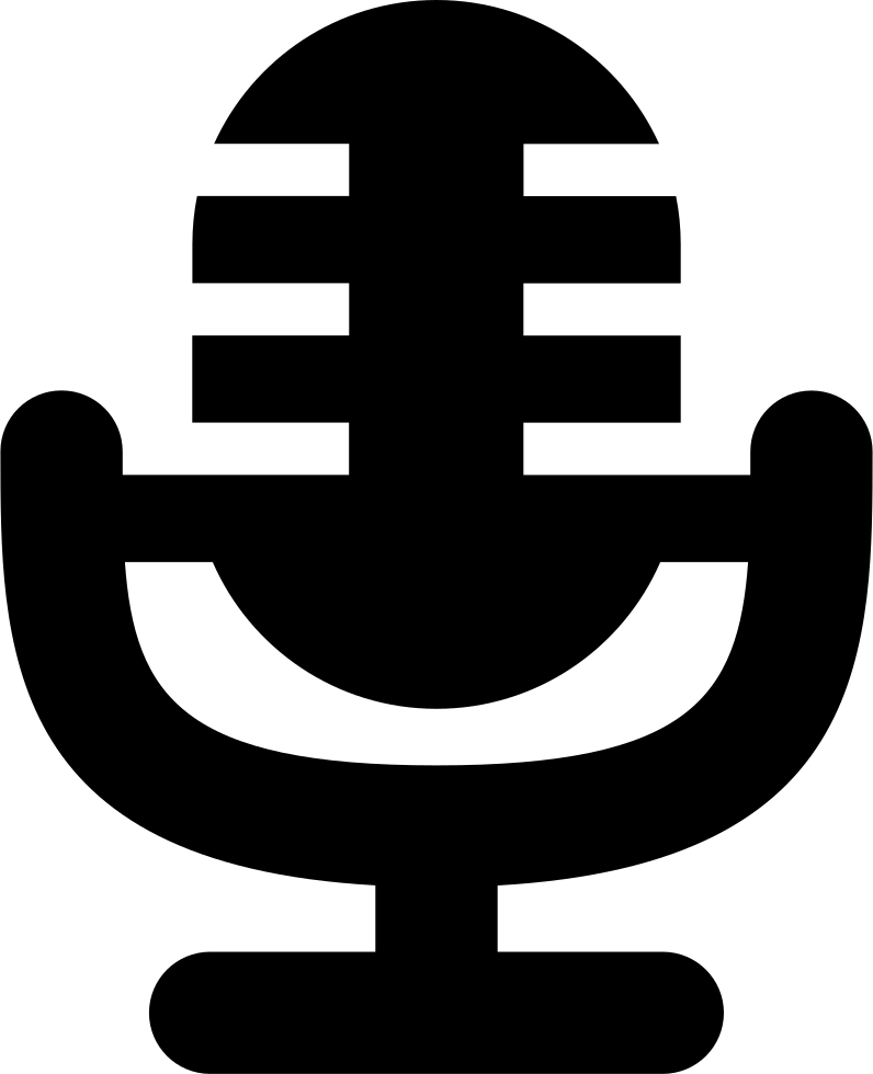 Microphone Black Silhouette Variant Comments - Silueta Microfono (796x980)