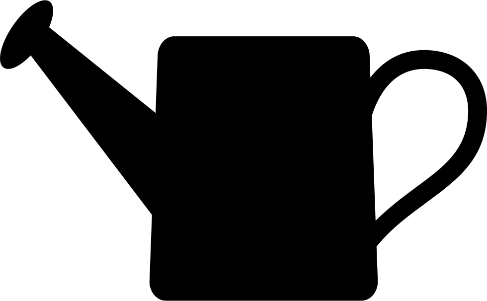 Watering Can Tool Silhouette Of Water Container For - Garden (980x606)
