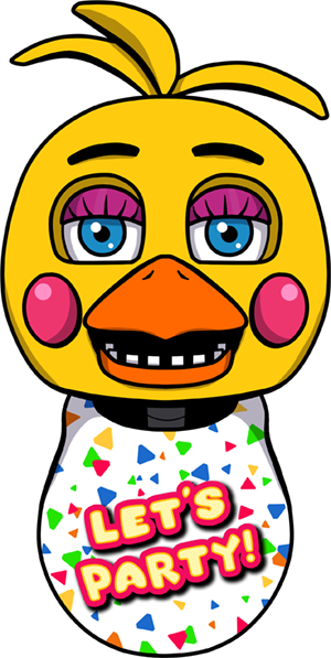 Toy Chica Head By Kaizerin - Fnaf Toy Chica Head (300x597)