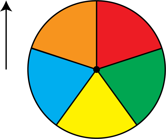 Math Clip Art Spinner, 5 Sections - Spinner With 5 Sections (648x542)