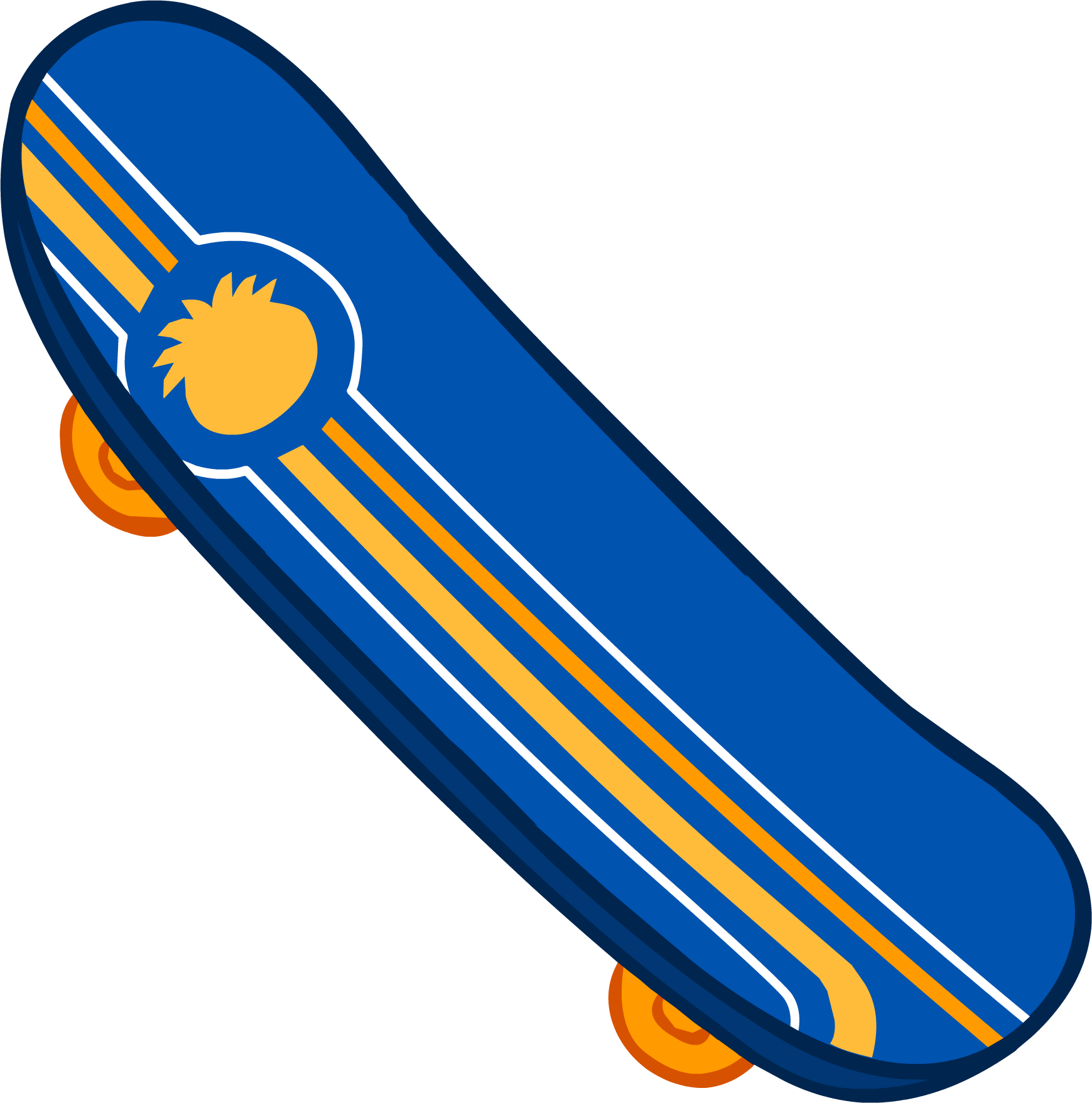 Items - Blue Skateboard Png (1739x1757)