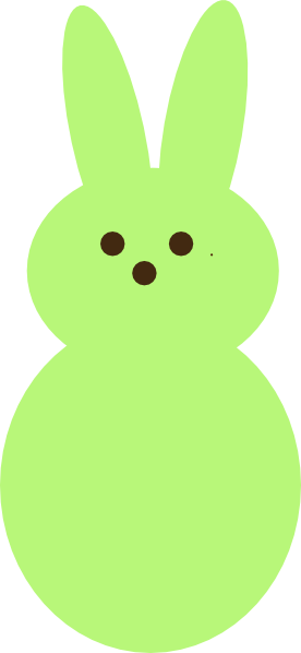 Green Peep Clip Art At Clker Com Vector Clip Art Online - Easter Peeps Clipart Yellow Png (276x598)