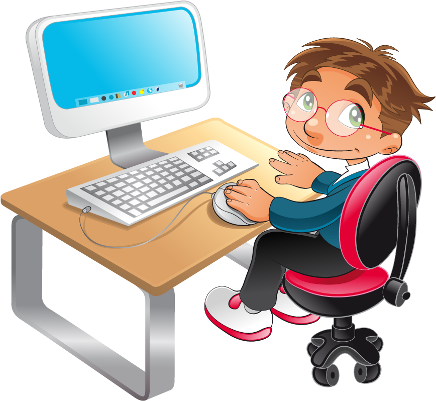 Macintosh Laptop Computer Clip Art - Cartoon Computer With Student (1272x1224)