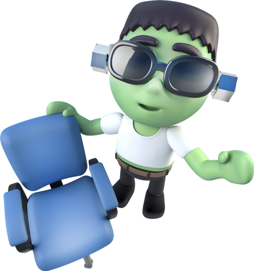 3d Funny Cartoon Frankenstein Monster Character With - Frankenstein's Monster (516x550)