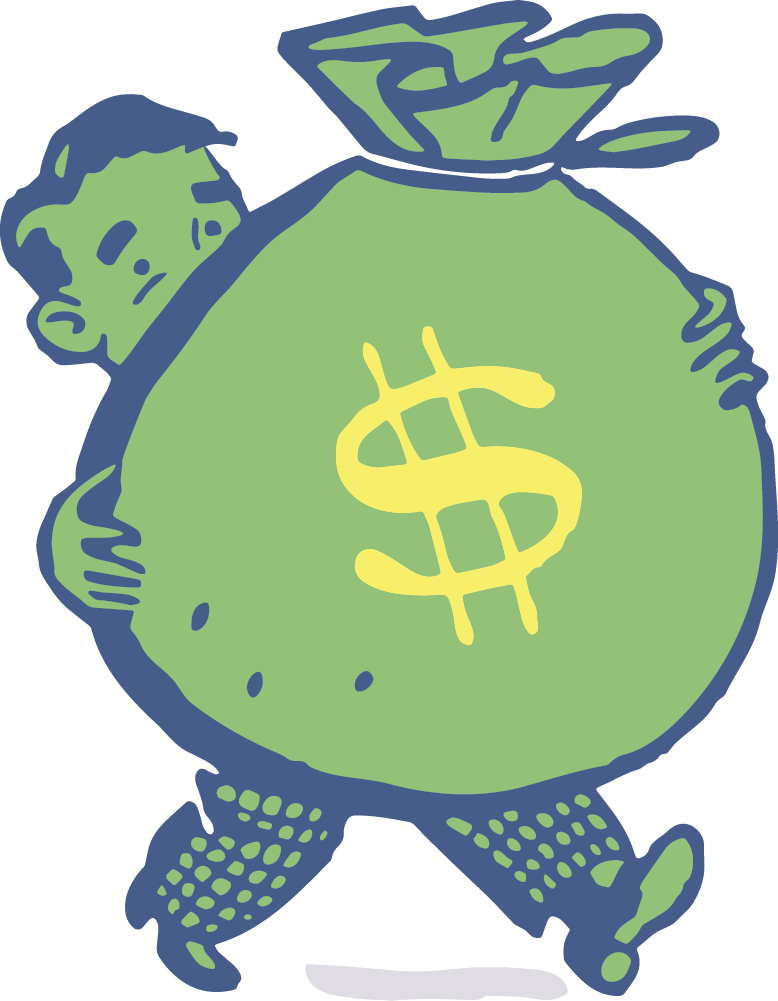 Motza Money Bag Icon Png - Happy Birthday Funny Money Bag Card (778x1001)