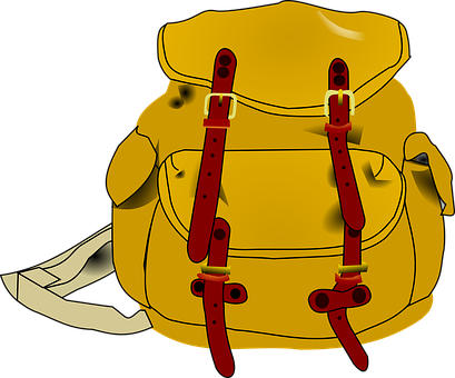 Backpack Brown Sack Bag Hiking Backpacking - Novelty Rambling Ramblers Mix - Birthday / Sport / (409x340)