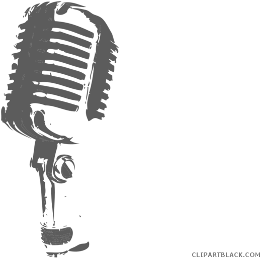 Radio Microphone Tools Free Black White Clipart Images - Transparent Background Microphone Clipart (700x525)