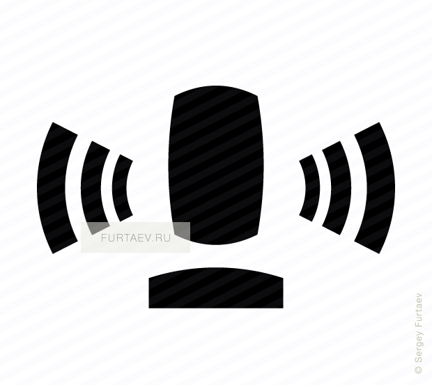 Vector Icon Of Wireless Signal Going From Microphone - Graphic Design (620x553)