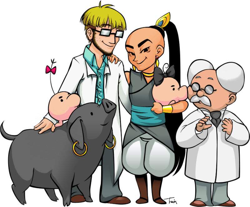 The Andonuts Family By Beagletsuin - Jeff And Dr Andonuts (800x663)