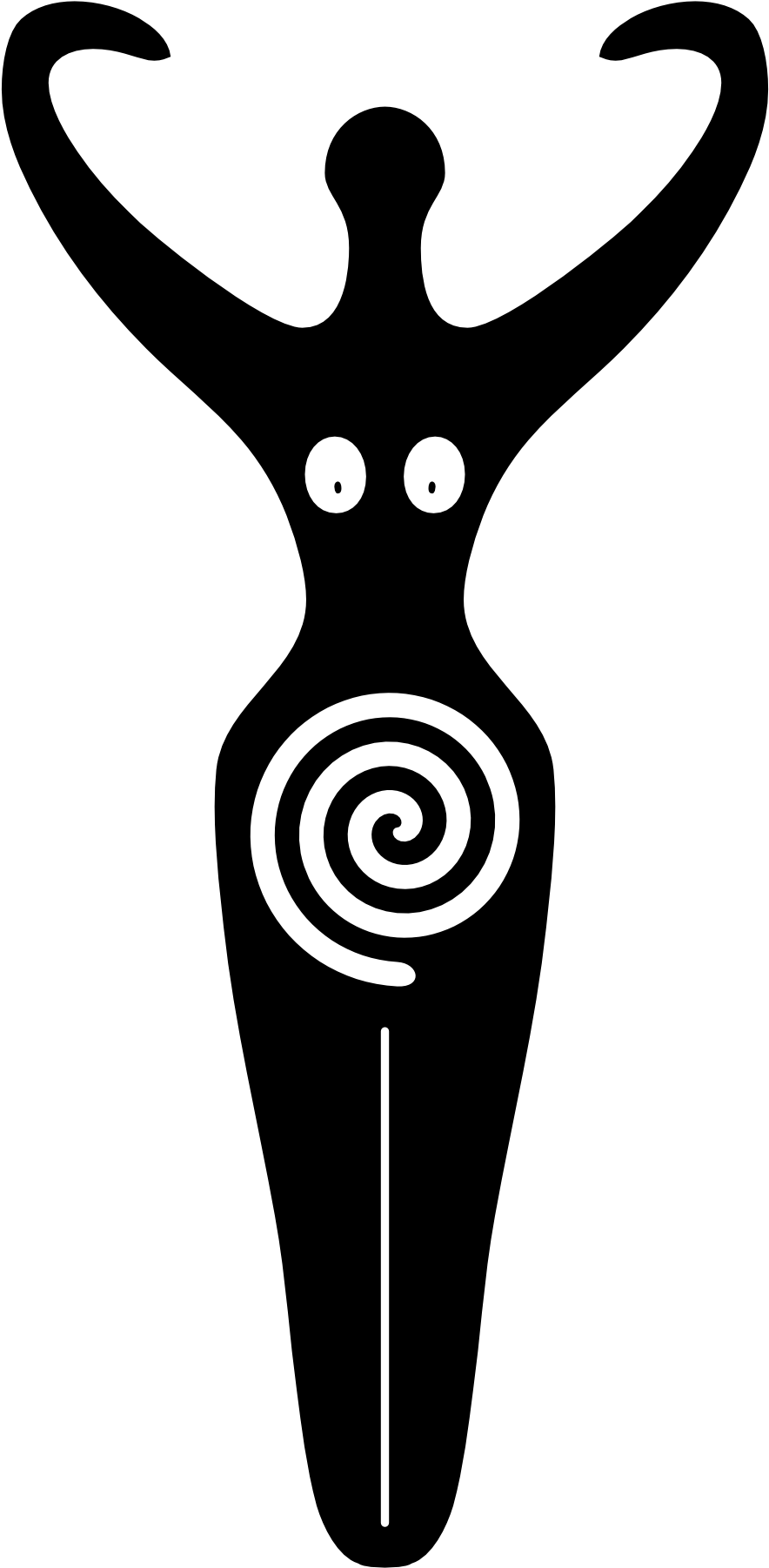 Spiral - Clipart - Simbolo De La Diosa (999x1873)