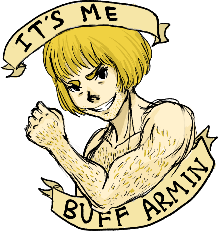 Transparent Buff Arms Armin - Cartoon (500x500)