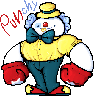 My Discord Server's Mascot Punchy The Clown - Cartoon (360x360)