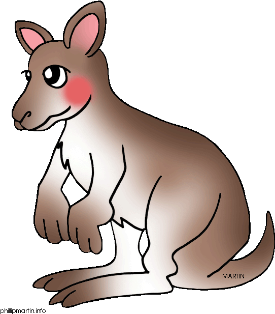 Wallaby Clipart - Wallaby Clipart (586x648)