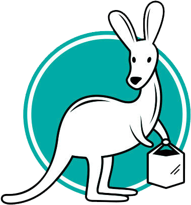 Click The Kangaroo To Find Out If We Deliver Near You - Food Start Up Logos (400x433)