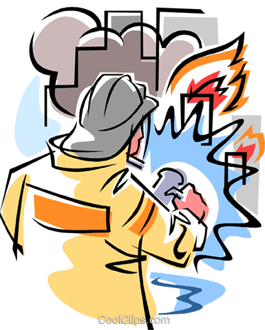 Feuerwehrmann Vektor Clipart Bild - Feuerwehrmann Vektor Clipart Bild (385x480)