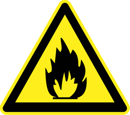 Brandgefahr Warnschild Bild Vektor - Brandgefahr Warnschild Bild Vektor (500x440)