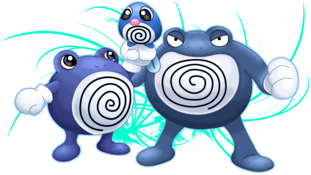 60 Poliwag Poliwag Resembles A Blue, Spherical Tadpole - Evolved Form Of Poliwag (1192x670)