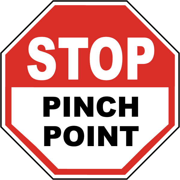 Stop Pinch Point Label - Plataforma De Afectados Por La Hipoteca (600x600)