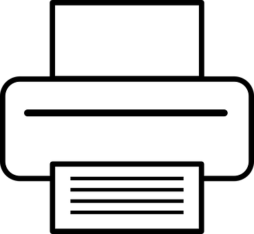 Printer Paper Peripheral Print Equipment T - Printer Clipart (369x340)
