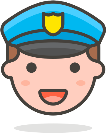 Man, Police, Officer Icon - Cartoon (512x512)