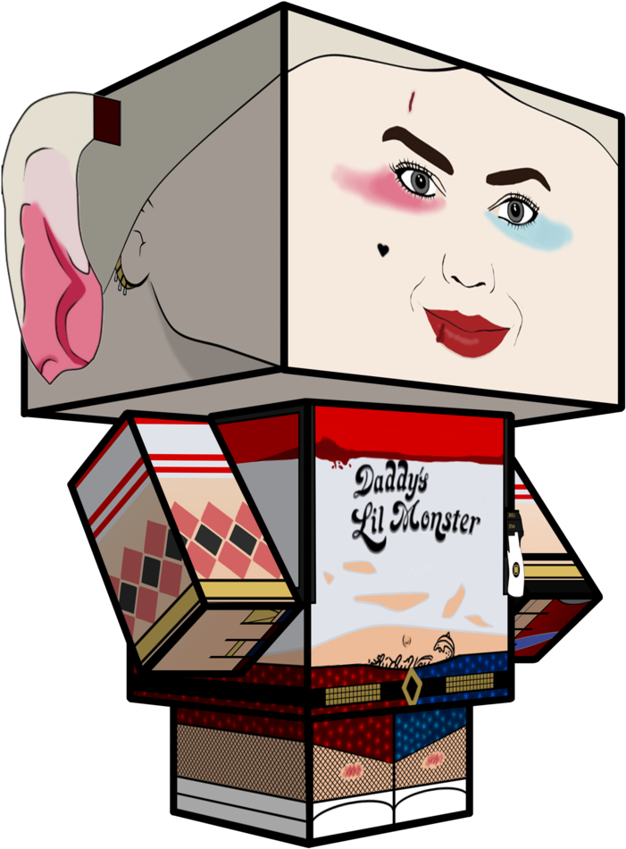 Click To See Printable Version Of Harley Quinn Paper - Suicide Squad Harley Quinn Papercraft (894x894)