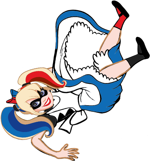 Harley Quinn As Alice Falling By Darthraner83 - Harley Quinn (579x534)