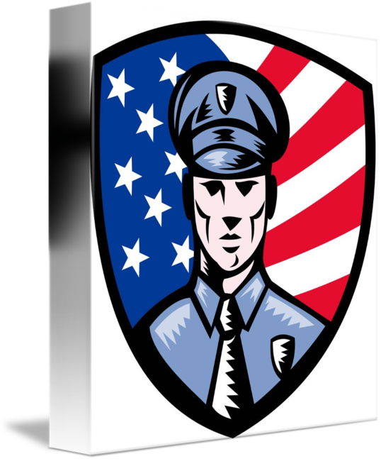 Share On Tumblr - Police Man Logo (538x650)