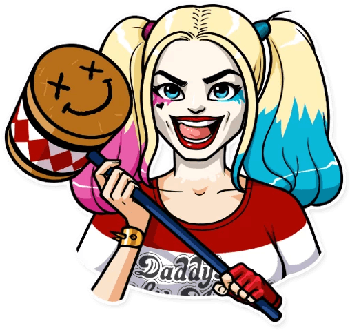 “harley Quinn” Stickers Set For Telegram - Harley Quinn Drawing Easy (512x512)