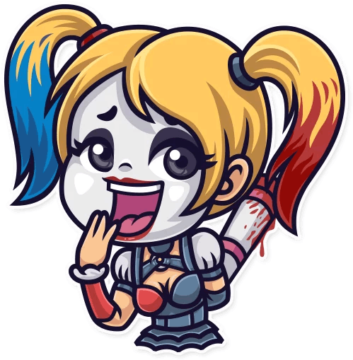 Harley Quinn Transparent Png Sticker - Sticker (512x512)