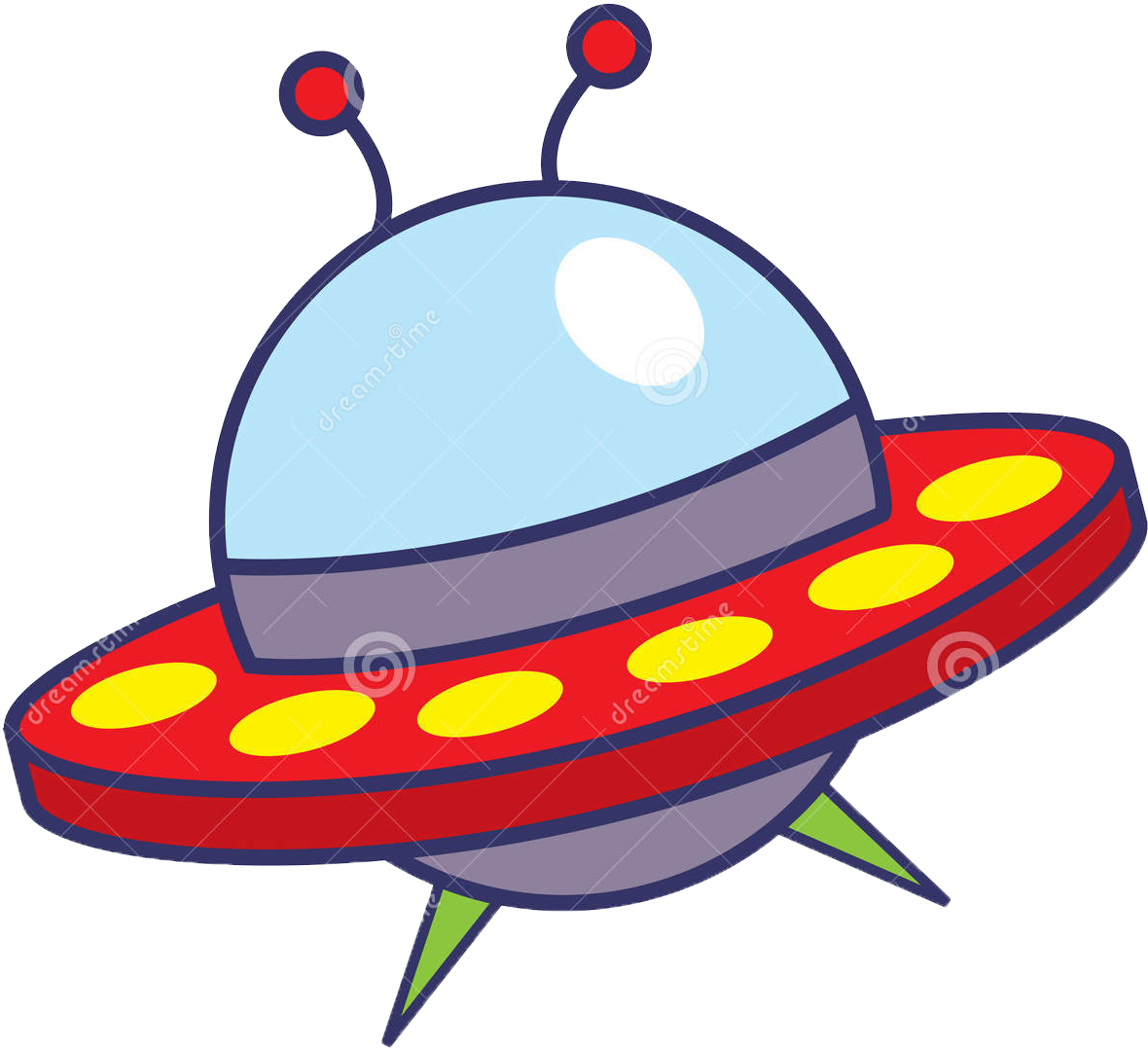 Cartoon Spacecraft Extraterrestrial Life Starship Clip - Alien Ship Cartoon (1300x1390)