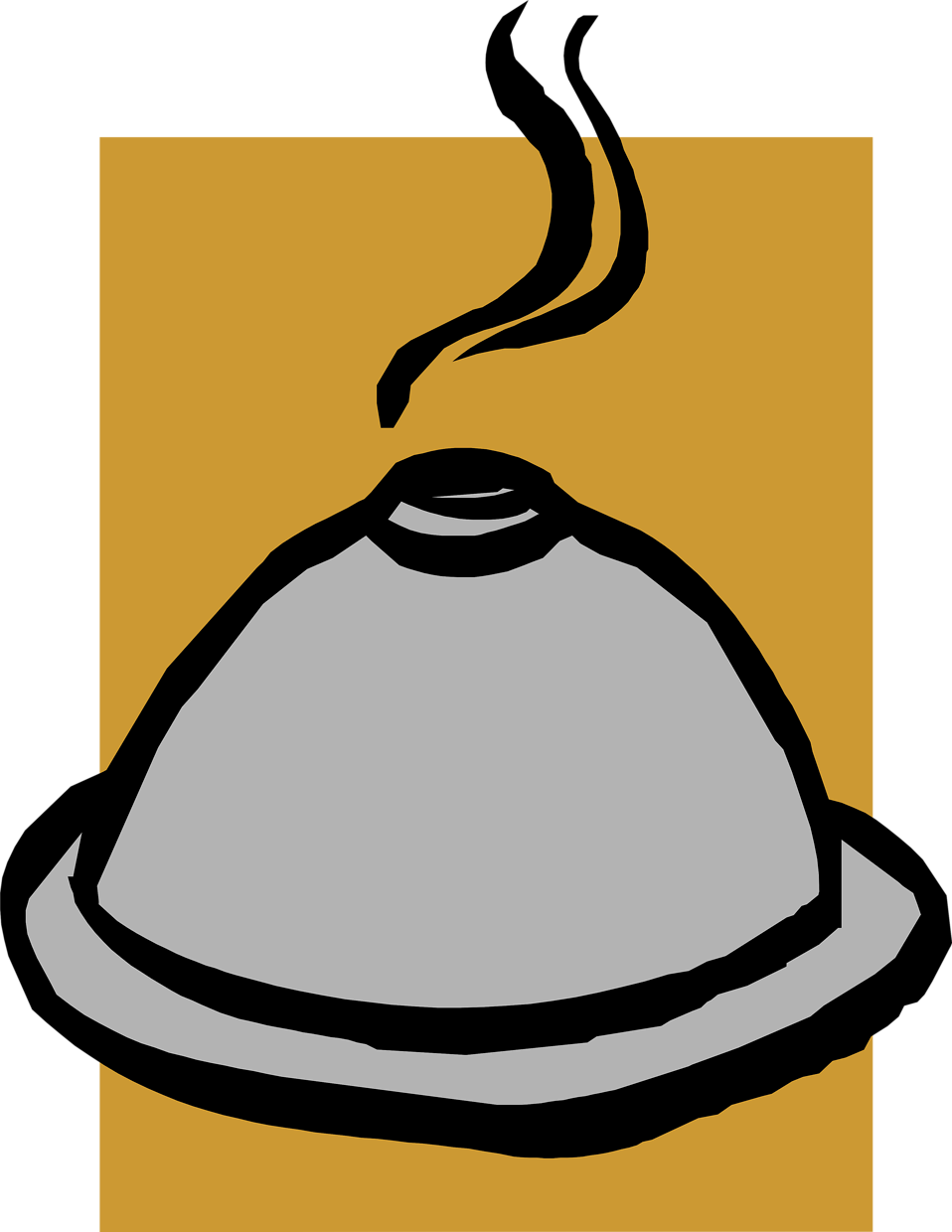 Illustration Of A Covered Dish With Steam - Covered Dish Clip Art (958x1240)