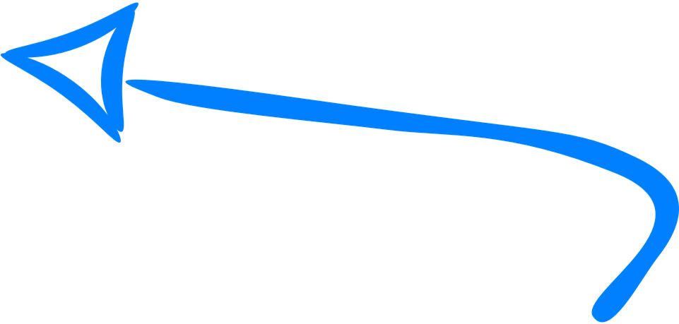 Drawn Arrow Blue - Turn Arrow Hand Drawing (960x480)