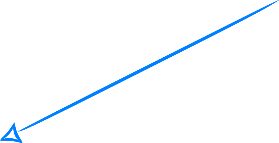 Drawn Arrow Blue - Drinking Straw (960x492)