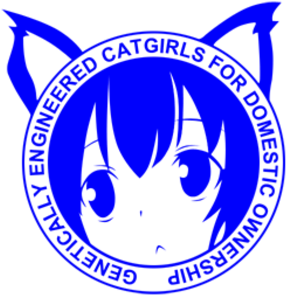 Girls Ed Cat Nekopara Text Font Black And White Clip - Asian Institute Of Technology (600x600)