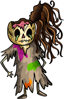 Exposed Zombie Brains - Clip Art (300x452)