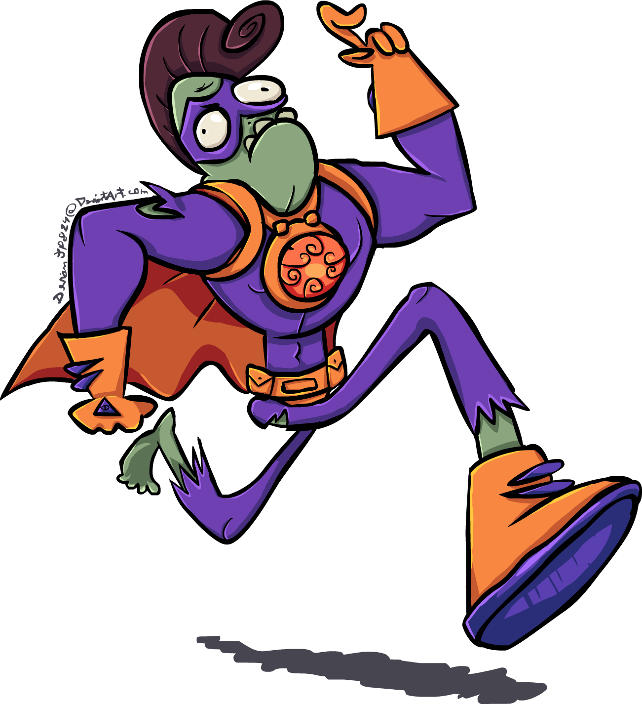 Super Brainz By Devianjp824 Pvzheroes - Super Brains Pvz Heroes (1301x1425)