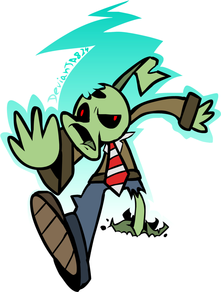 Peashooter Zombie2 By Devianjp824 - Digital Art (764x1046)