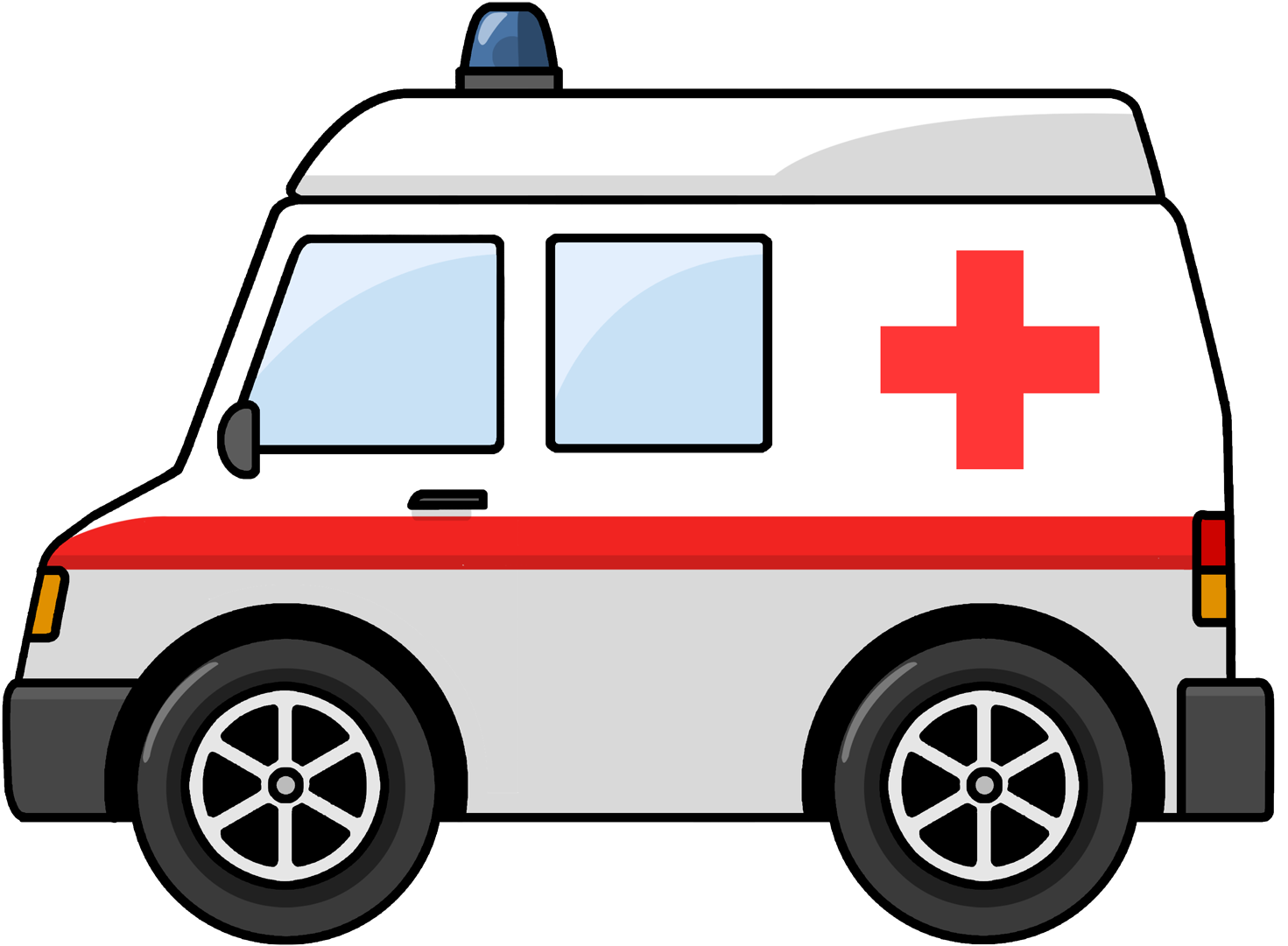 Emergency Clipart Police Car - Ambulance Clipart Png (1600x1200)