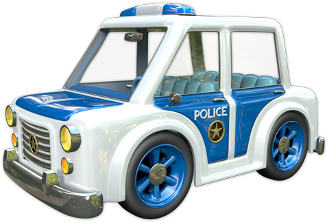 Stickers For Kids - Auto Polizia Per Bambini (490x333)