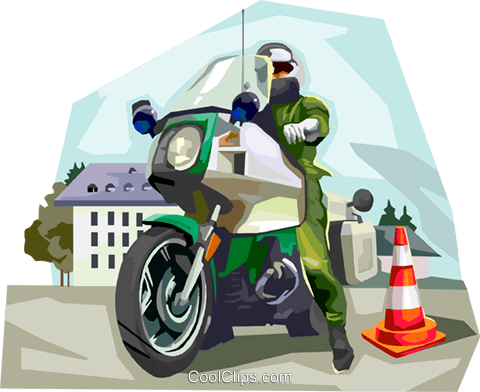 German Motorcycle Police Patrol Royalty Free Vector - Illustration (480x392)