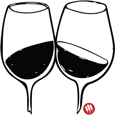 Clink Bell To Bell - Black And White Wine Glasses (400x400)