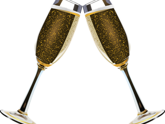 Champagne Glasses Clipart - Custom Champagne Glasses Sticker (640x480)