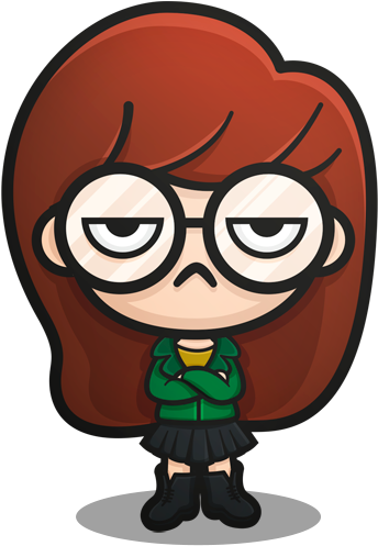 Daria Kawaii By Squid And Pig Www - Personajes De Daria (600x533)